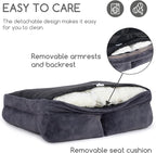 Hollypet Dog Large Cat Bed Puppy Couch Beds for Pets up to 50 lbs | Fluffy Dog Cat Couch Plush Soft Warming Pets Beds with Machine Washable Cover and Non-Slip Bottom