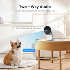 AMOROM Indoor Camera 2K, Alexa Camera for Baby/Elderly/Pet Monitoring | AI Smart Detection & Alarm, 2-Way Audio, Night Vision, 2.4G & 5G WiFi App Control, Cloud & SD Card Storage, 1 Pack