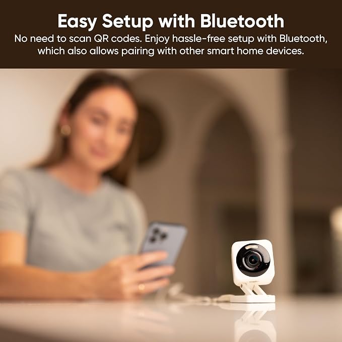 WYZE Cam v4 (Latest Model), 2.5K AI Security Camera, Indoor/Outdoor Cameras for Home Security, Baby Monitor & Pet Camera, Vibrant Color Night Vision, No Subscription Required