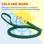 Viper Biothane K9 Working Dog Leash Waterproof Lead for Tracking Training Schutzhund Odor-Proof Long Line with Solid Brass Snap for Puppy Medium and Large Dogs, 33ft Hunter Green