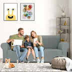 MAXIJIN Stretch Oversized Couch Covers for 3 Cushion Couch (91"-110"), 1-Piece Large Sofa Cover Slipcover Furniture Protector for Kids,Dogs (Extra Large, Diamond Pattern Light Gray)