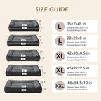 JOEJOY XL Orthopedic Dog Bed for Large Dogs, Extra Thick Foam Pet Bed Sofa | Bolster Sides, Large Sized Dog Couch Bed with Removable Washable Cover, Non-Slip Bottom, Grey (42"x30")