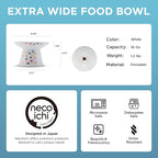 Necoichi Extra-Wide Raised Cat Food Bowl (Sakura, Extra Wide)