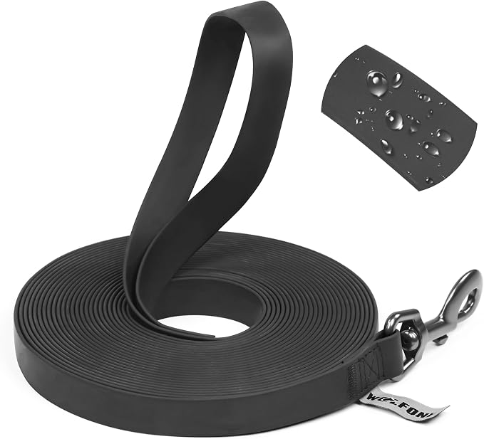 Wolfone Waterproof Dog Leash 10FT Long Line Training Leash for Dogs | Long Line Dog Leash Durable PVC coated leash with waterproof surface easy clean design for recall and outdoor walks