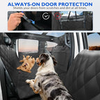 Btefd Truck Hard Bottom Dog Back Seat Extender Cover for F150, RAM 1500 | Pet Hammock for Full Size Crew Cab Trucks, Headrest Protection, Holds 420lbs, 45% More Space, Waterproof, Easy Care
