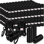 Teling 3000 Count Dog Poop Bags Pet Waste Bags for Poop with 3 Dispensers for Home, Outdoor, Puppy Walking, and Travel, 12 x 8.6 Inch(Black)