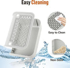 Cat Step for Litter Box, Litter Box Ramp with Filter Function, Light Grey | Cat Litter Box Step for Kitten & Elderly Cats, Washable Double Layer Litter Catcher, Non-Slip Litter Catcher, Easy to Clean