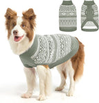 HOMIMP Dog Sweater Argyle - Warm Sweater Winter Clothes Puppy Soft Coat, Ugly Dog Sweater for Small Medium and Large Dogs, Pet Clothing Boy Girl, Grey ML