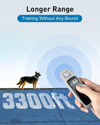 ABBIDOT Shock Collar for Dogs - 3300 FT Dog Training Collar with Remote, 4 Training Modes, IPX7 Waterproof, Nihgt Light, Rechargeable E-Collar for Small Medium Large Dogs (15-120 lbs),Ash Grey