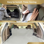 F-color SUV Cargo Liner for Dogs - Heavy Duty Cargo Cover for Mid-Size SUVs | Water Resistant, Bumper Flap, Non-Slip Mat, Car Trunk Dog Car Seat Cover Prevents Scratches Pet Hair Mud Dirt for Sedans Vans