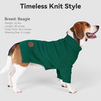cyeollo Dog Sweater Long Sleeve Knitted Turtleneck Pullover Warm Clothes | Ultra Soft Warm Knit, Full Coverage, 4-Way Stretch for Easy Movement, Easy On & Off, Winter Daily Wear for Small Dogs