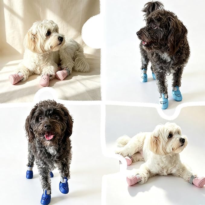 Breathable Dog Shoes Non-Slip Dog Boots for S, M, L Size Dog Hot Pavement with Vents All-Season for Paw Health
