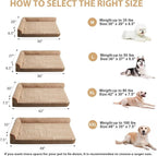 BFPETHOME Orthopedic Washable Dog Beds for Medium Dogs, Sleeping Dog Couch | 30x20 Inch Deluxe Plush Rose Velvet Washable Cover, Egg Crate Foam Support, Waterproof Lining, Non-Slip Bottom, Senior Dogs