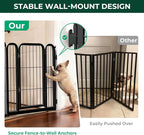 FXW Dog Gate, Extra Wide Adjustable for Openings Up to 46", 24" H | Flexible Space Control, Easy Walk-Through Access, 1 Panel + 1 Gate, For Puppies & Small Dogs, Garage Use