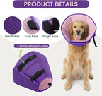 Dog Cone Collar After Surgery for Large Dogs, Adjustable Soft Cone for Dogs to Stop Licking, Professional Elizabethan Collar for Pet, Recovery Cones for Wound Healing & Hot Spots