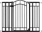 Ingenuity Multi-Use Decorative Extra Tall Walk-Thru Baby Gate, Fits Openings 28.5-48 Inch (Pack of 1), Black Metal, for Doorways and Stairways, 36' Tall Baby and Pet Gate, Black, One Size