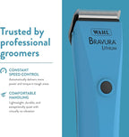 Wahl Professional Animal Bravura Lithium Ion Clipper, 41870-0438, Turquoise | Professional-Grade Pet Clippers for Grooming, 5-in-1 Fine Adjustable Blade, Perfect for Cats and Small to Medium-Sized Dogs