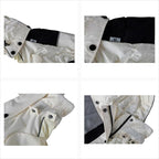 LOVELONGLONG Waterproof Dog Raincoat with Removable Hood – Outdoor Full Body Dog Jacket, Windproof Snowproof Shell Suit – All Season Pet Rain Gear Ivory S