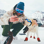 DcOaGt Dog Shoes for Large Dogs, 4PCS Anti-Slip Dog Boots & Paw Protectors for Hot Pavement Winter Snow Hiking Walking, Waterproof Breathable and Reflective Dog Booties for Large Size Dogs