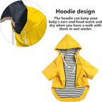 Dog Raincoat rain Jacket Raincoat Dogs Waterproof Small Medium Breeds Zip Closure Storage Pocket Harness Hole Yellow XS