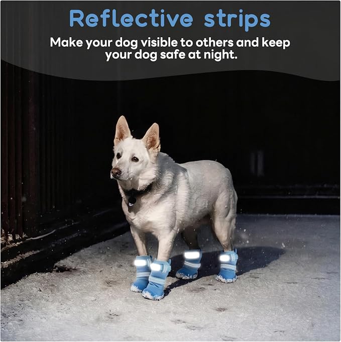 Allroaring Dog Shoes for Hardwood Floor Anti Scratch for Medium Dog Blue 3# | Waterproof Sole, Breathable Mesh Fabric, Outdoor, Indoor Friendly, Floor Safeguard, Soft Edge, Stable Traction, Non-skid Sole
