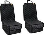 Bark Lover Deluxe Dog Seat Cover for Front Seat-More Durable Spill-Resistant Front Seat Protector, High Heat Resistant and Nonslip Front Seat Cover for Dogs Kids, Universal Size (Black, 2 Pack)