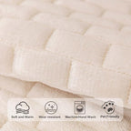 Washable Velvet Dog Couch Cover, Plush Pet Sofa Furniture Protector for 2-3 Cushion Couch, Non-Slip Washable Cover for Dogs(1PC/27.6"x82.7",White)