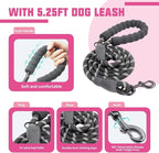 AUROTH Dog Harness and Leash Set, Soft Padded Service Dog Vest with 5.25FT Dog Leash, No Choke, Easy On Pet Vest, Adjustable Reflective No Pull Dog Harness for Large Dogs, Easy Walking and Training