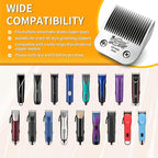 Size 3-3/4FC Detachable Pet Grooming Clipper Blade with Ceramic Cutter, 13mm 1/2 Inch Cut Length, Silver, Compatible with Andis, Oster A5, Wahl KM10, 1 Pack
