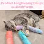 Cat Kicker Toy Large 3pcs, Cat Catnip Toys with Bell | Interactive Kitten Toys for Indoor Cats 14.6in/37cm