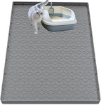 Cat Litter Mat for Litter Box, Silicone Large Cat Litter Trapping Mat - 40x28 in, Waterproof & Non-Slip, Durable & Easy Clean, Gray