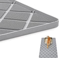 Silicone Cat Litter Mat 34" x 22" Cat Mat for Litter Box with Surface Brush | Extra Large Cat Litter Box Mat for Scatter Control, Non-Slip, Waterproof Cat Litter Mat Litter Trapping Mat with Raised Edge