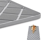 Silicone Cat Litter Mat 34" x 22" Cat Mat for Litter Box with Surface Brush | Extra Large Cat Litter Box Mat for Scatter Control, Non-Slip, Waterproof Cat Litter Mat Litter Trapping Mat with Raised Edge