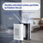 Aucleia Pet Air Purifiers for Home Large Room(White) | Covers 2,100 Ft² Large Rooms, H13 HEPA Filter, Air Quality Monitor, Auto Mode, Removes Dust, Pet Hair, Smoke ,Odor