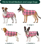 Kuoser Warm Dog Coat, Waterproof Dog Jacket for Extra Large Dogs, Pink 2XL | Adjustable Durable XXL Doggie Winter Coat Reversible Puppy Cold Weather Apparel from Small to Large Breed