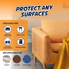 Panther Armor Cat Furniture Protector, 10 Matte Sheets with Twist Pins | Solid barrier shield, not a sticky deterrent. Couch protector from cat claws. 5 XL plus 5 large sheets, removable