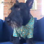Parisian Pet Tribal Leaves Dog Shirt - Cotton Clothes for Large Dogs - Stylish Tropical Dog Outfit - Lightweight and Soft Puppy Clothes - Trendy Tshirts for Dogs - Comfortable Summer Camp Pet Apparel