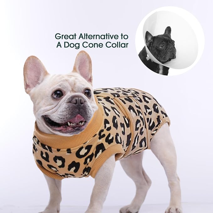 Kuoser Dog Recovery Suit After Surgery, Spay Neuter Surgical Suit for Dogs | Post Surgery Anti-Licking Dog Onesie Protects Wounds and Incisions, E-Collar & Cone Alternative Bodysuit for Female Male Dogs