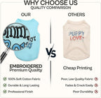 Parisian Pet Dog Shirt for Mother's Day – 100% Cotton Shirts for Large Dogs – Blue Sleeveless Puppy Clothes – Lightweight and Breathable Dog Apparel – Boy Dogs Clothes - Stretchy Mommy’s Boy Pet Shirt