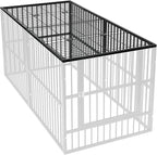 Dog Playpen 32" Height Roof | 25mm Steel Tubes, 40.8 lbs sturdy frame, rubber non-slip feet, indoor outdoor, Small Medium Dogs