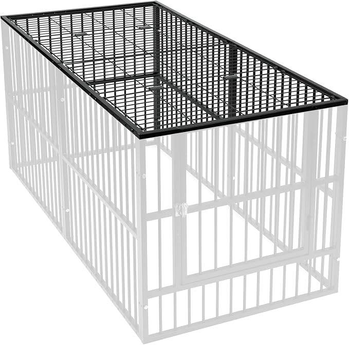 Dog Playpen 32" Height Roof | 25mm Steel Tubes, 40.8 lbs sturdy frame, rubber non-slip feet, indoor outdoor, Small Medium Dogs