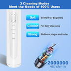 Dog Teeth Cleaning Kit,Dogs Tooth Brushing Kit with Light,3 Modes Doggie Toothbrush (Cloud White)