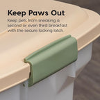 IRIS USA Dog Food Storage Container, Up to 58 lbs, Almond, Made in USA | Wheels for Mobility, Airtight Seal, BPA-Free, Best for Bird Seed, Cat food, Cat Litter, Chicken Feed, Pellets