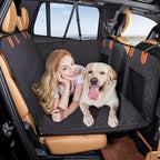 YJGF Hard Bottom Dog Car Seat Cover for Back Seat,Seat Extender for Dogs | Strong Support,More Rest Space,Waterproof, Scratch Resistant,Car Seat Protector,Dog Hammock for Car/SUV/Small Truck