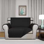 PureFit Reversible Quilted Sofa Cover Dog Couch Covers for Sofa, 28 in | Black/Black, Water Resistant Couch Protector, Washable Pet Couch Cover with Non Slip and Elastic Straps For Kids