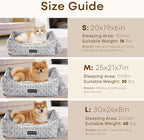 Mora Pets Reversible Dog Bed for Medium Size Dogs Washable 30 x 24 x 8 in | 2 in 1 Cool & Warm Fluffy Pet Bed, Large Cat Bed for Indoor Cats, Soft Sleeping Puppy Bed, Anti Slip Bottom, Modern Grey Rose