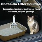 JINVOGREEN Disposable Litter Boxes for Cats, 6 Pack Cat Litter Trays for Travel, Temporary Use, or Liner – Leak-Proof, Eco-Friendly, Easy Clean-Up (16.1" x 12.4" x 3.7")
