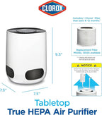 Clorox Small Room Air Purifiers for Bedroom Home, True HEPA Filter