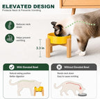 Ceramic Slow Feeder Dog Bowls with Raised Stand, 1.5 Cups Elevated Slow Feeding Bowl for Small and Medium Dogs and Cats, Non-Slip Pet Food Dish Helps Reduce Gulping and Bloating