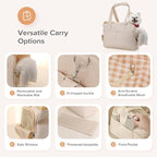 JourCraf Dog Purse Carrier for Small Dogs & Puppies Up 12 Lbs, Soft Cotton Tote Pet Shoulder Bag with Pockets, Foldable & Washable Breathable Puppy Carrier for Yorkie, Chihuahua & Cats - Beige
